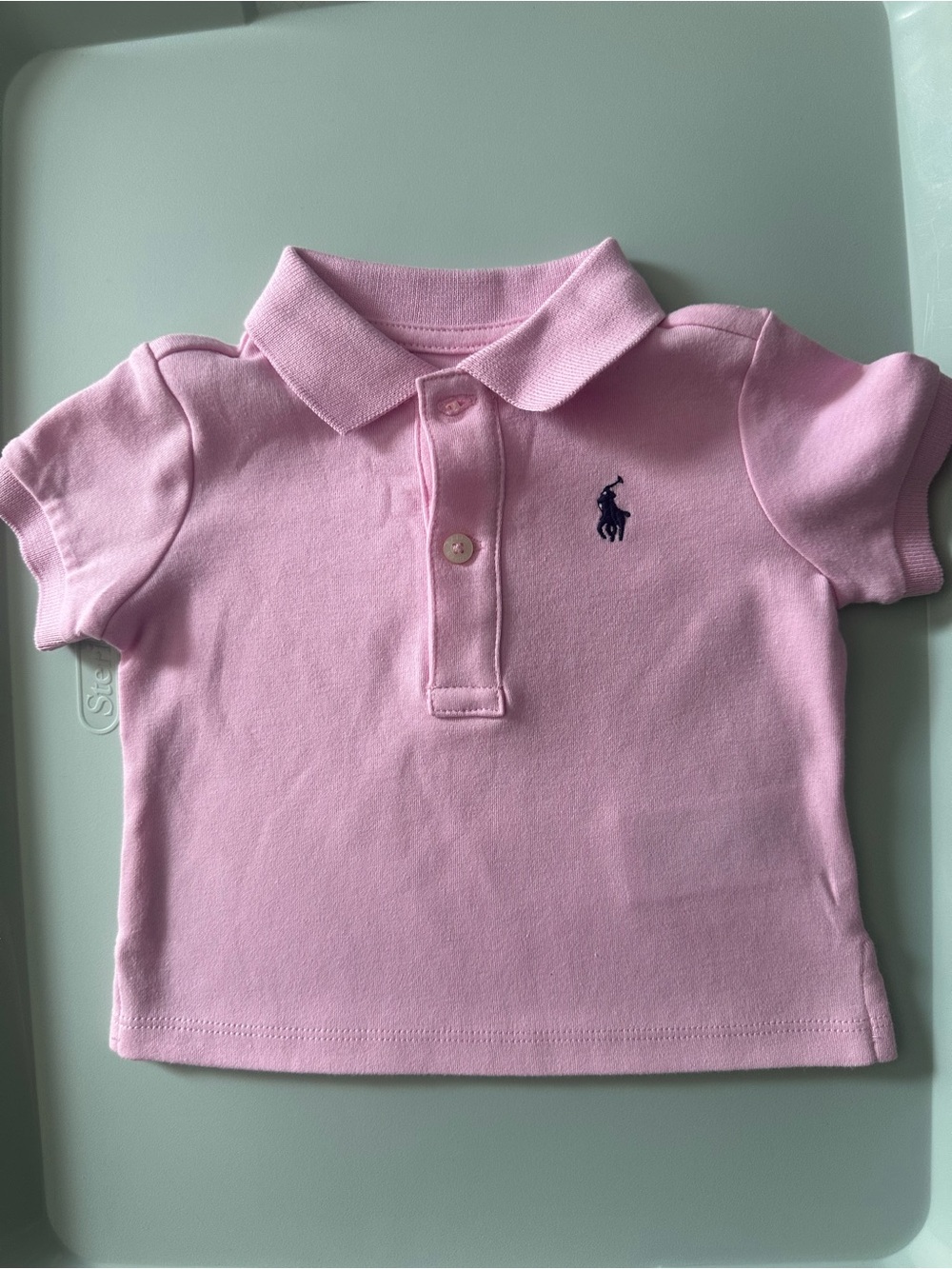 Ralph Lauren Pink Polo Top with Navy Pony